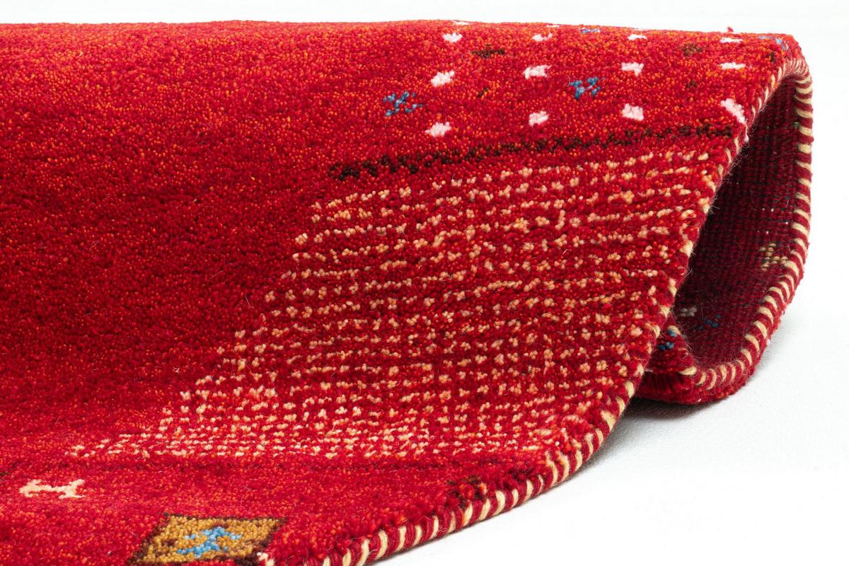HANDKNÜPFTEPPICH Denver 190x190 cm - Rot, Textil (190/190cm) - THEKO