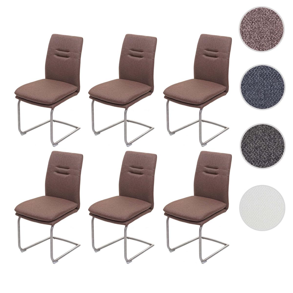 ESSZIMMERSTUHL Braun 6er-Set - Braun, Textil (47/92/57cm) - MCW