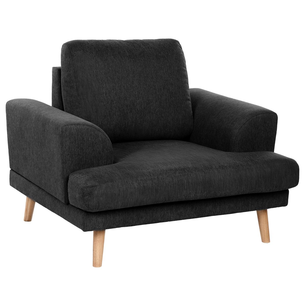 SOFA-SET 4-Sitzer Stoff Schwarz Kildal - Schwarz, Textil (280/90/96cm) - Beliani