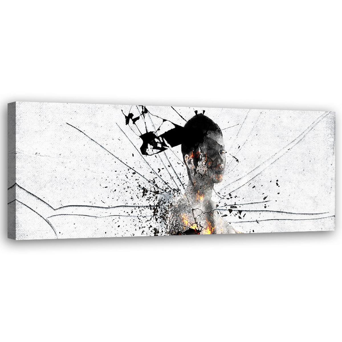 KUNSTDRUCK Grau 90/30 cm - Grau, Textil (90/30cm) - KUNSTLOFT