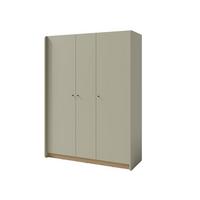 DREHTÜRENSCHRANK VETTA 145/195/52cm 3-türig Grün - Eichefarben/Grün, Holzwerkstoff (145/195/52cm) - MASSENO