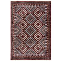 TEPPICH mit Fransen KELVIN, geometrisch, Rot, 200 x 304 cm - Rot, Textil (304/200cm) - KADIMA DESIGN