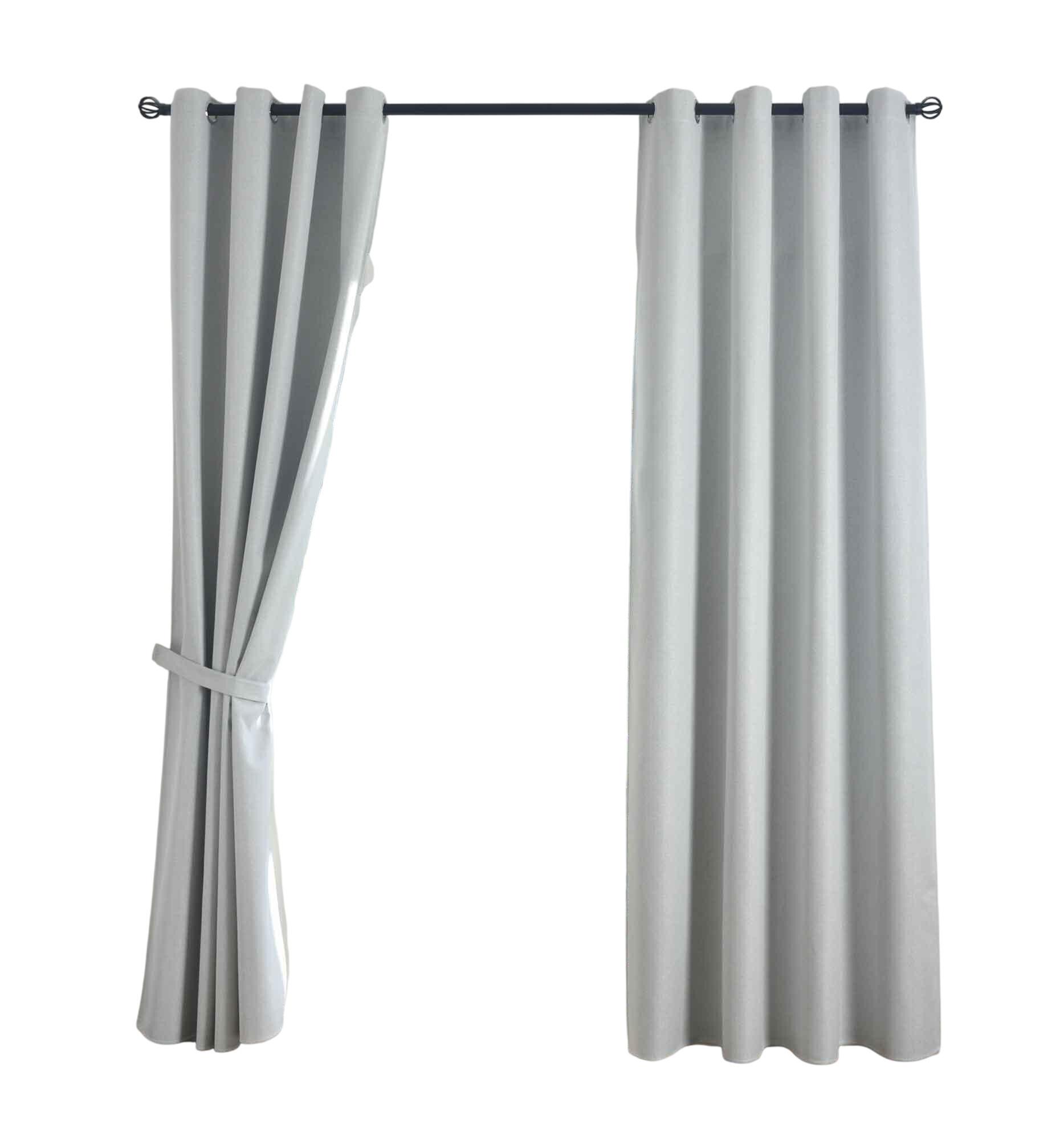 VORHANG 2ER SET »München Dark« HxB 175x145 cm Stein - Hellgrau, Textil (145/175cm) - Gardinenbox