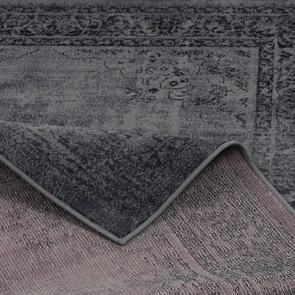 DESIGNER KURZFLOR TEPPICH MODERNE MUSTER - Grau, Textil (80/150cm) - Pergamon