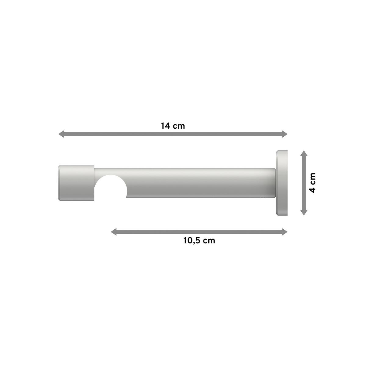 TRÄGER FÜR GARDINENSTANGEN 20 mm Ø, Prestige 1-läufig, Weiß - Weiß, Metall (13.7/4/4cm) - INTERDECO
