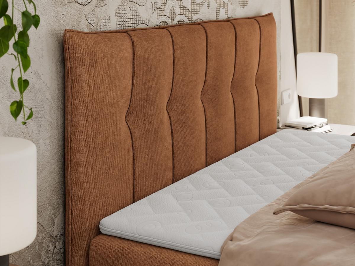 BOXBETT PREMIUM 10 140/200 Orange Struktur - H4 - Orange, Holz/Textil (140/200cm) - MKS