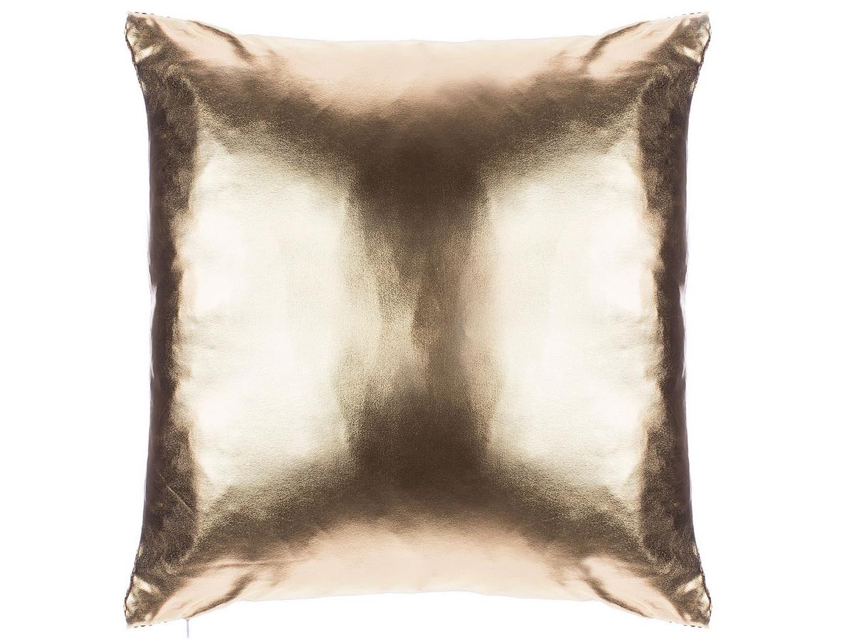 DEKOKISSEN 2er-Set Gold 45/45 cm Aster - Goldfarben, Textil (45/45cm) - Beliani