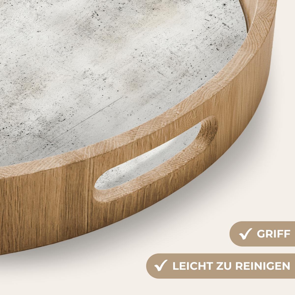 TABLETT Grau - Beton - Verwittert 50x50 cm - Hellgrau, Holz (50/5/5cm) - OnlyWow