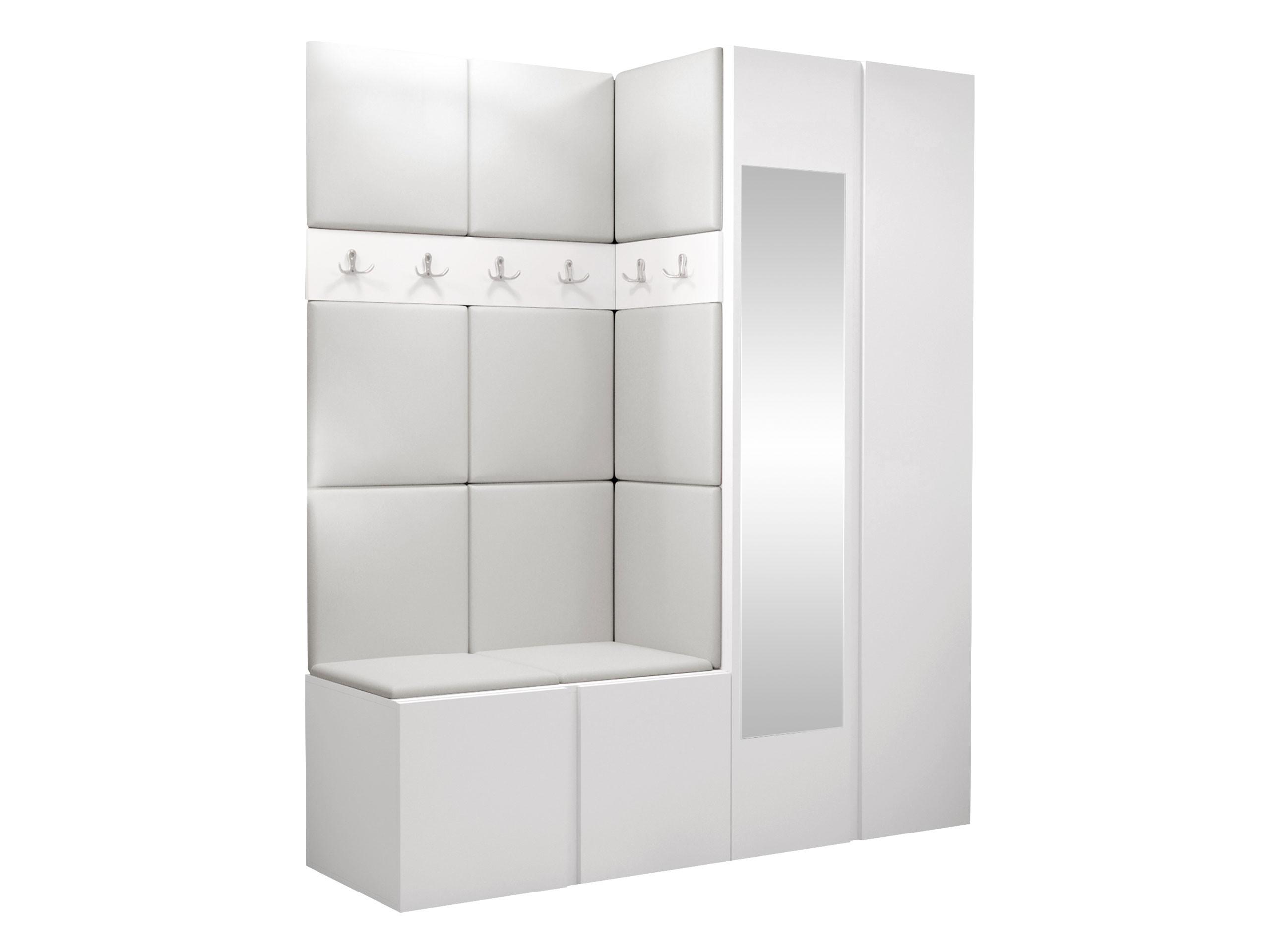 GARDEROBEN-SET Orion XII - Weiß, Holzwerkstoff/Kunststoff (158/186/46cm) - MIRJAN24