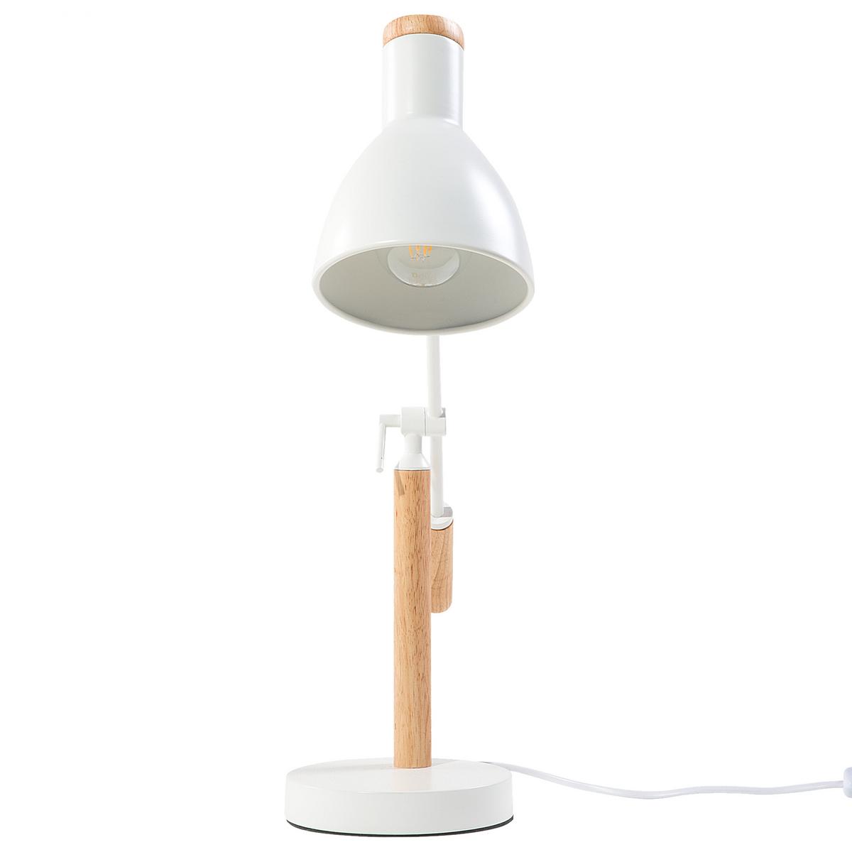 SCHREIBTISCHLAMPE Peckos 13/13/50 cm - Weiß, Metall (13/13/50cm) - Beliani