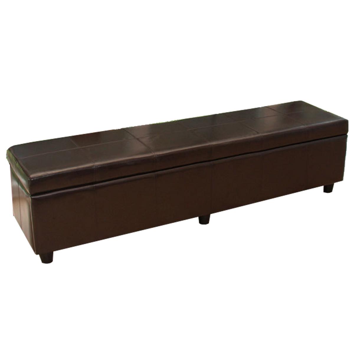 SITZBANK MIT AUFBEWAHRUNG XXL Braun - Braun, Leder (180/45/45cm) - MCW