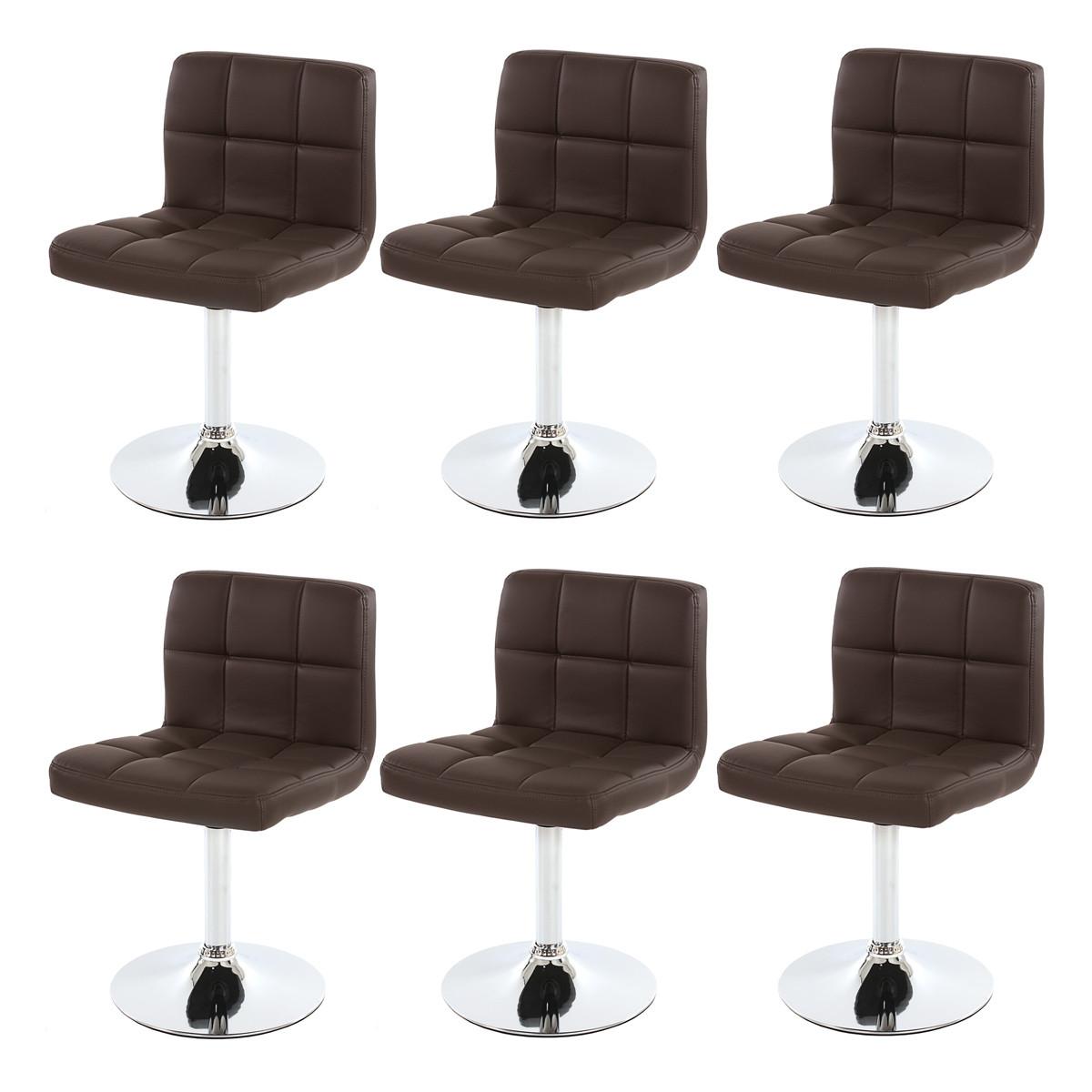 ESSZIMMERSTUHL Braun 6er-Set - Braun, Textil (43/76/44cm) - MCW