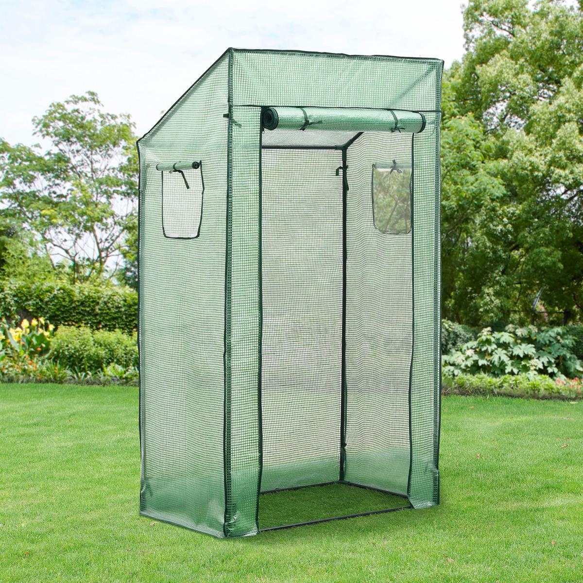 GEWÄCHSHAUS Marzano - Grün, Kunststoff (100/174/60cm) - [en.casa]