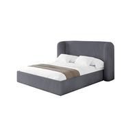 POLSTERBETT mit Bettkasten und Lattenrost, Bett mit Matratze H3/H4 - ESTI 180x200 Dunkelgrau - Dunkelgrau, Holzwerkstoff/Textil (180/200cm) - ALTDECOR