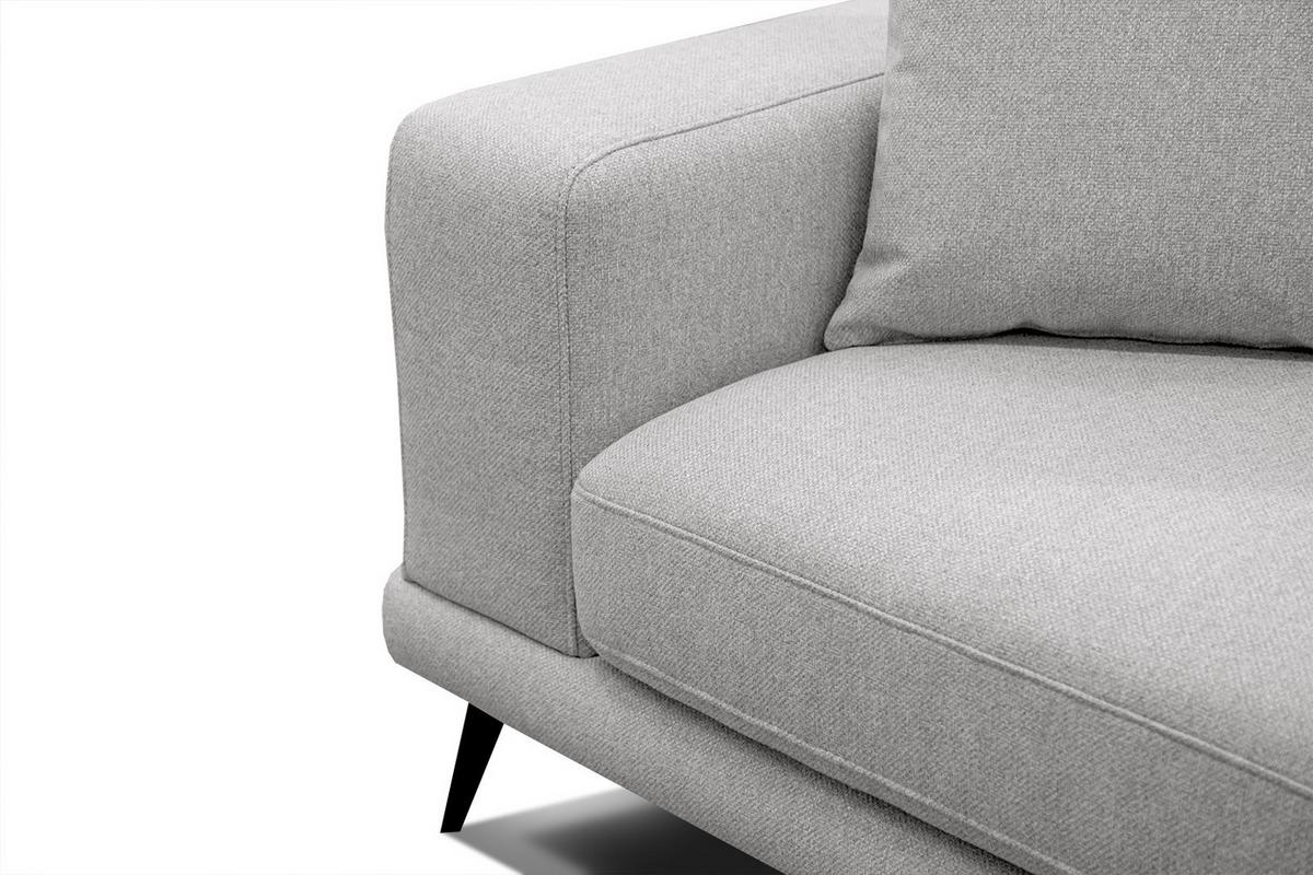 SOFA MEDIOLANE 2,5-Sitzer, hellgrau - Hellgrau, Holzwerkstoff/Textil (203/87/96cm) - Wozimo