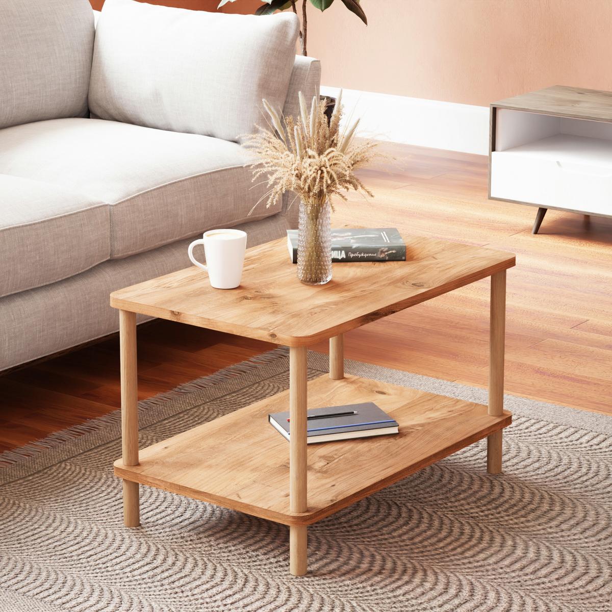 COUCHTISCH Jelling 70/44/43 - Braun, Holzwerkstoff (44/70/43cm) - [en.casa]
