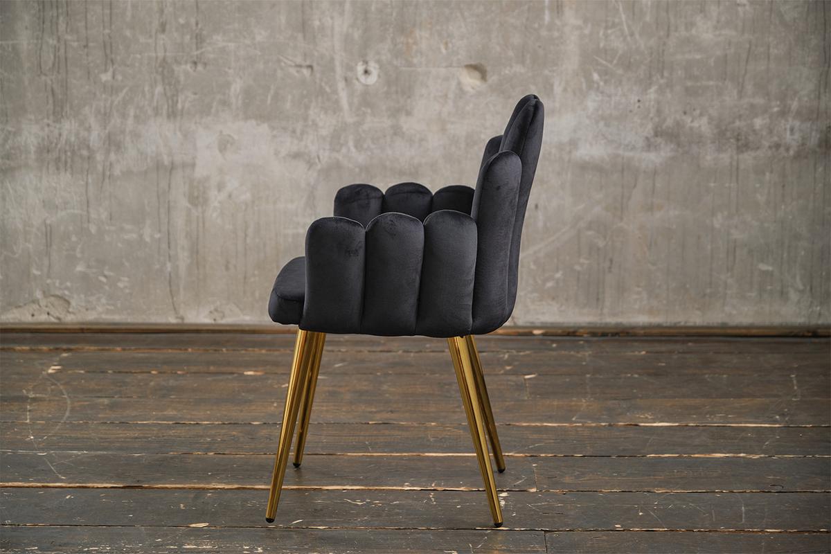 ESSZIMMERSTUHL FREJA Schwarz Velvet (1er-Set) - Schwarz, Textil (59/86/55cm) - KAWOLA