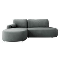 ECKSOFA Loridu O, Seite: Links - Graphitfarben/Schwarz, Holz/Kunststoff (274/174cm) - MIRJAN24