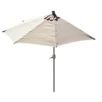 SONNENSCHIRM I HALBRUND UV 50+ Cremeweiß - Weiß, Textil (260/135cm) - MCW