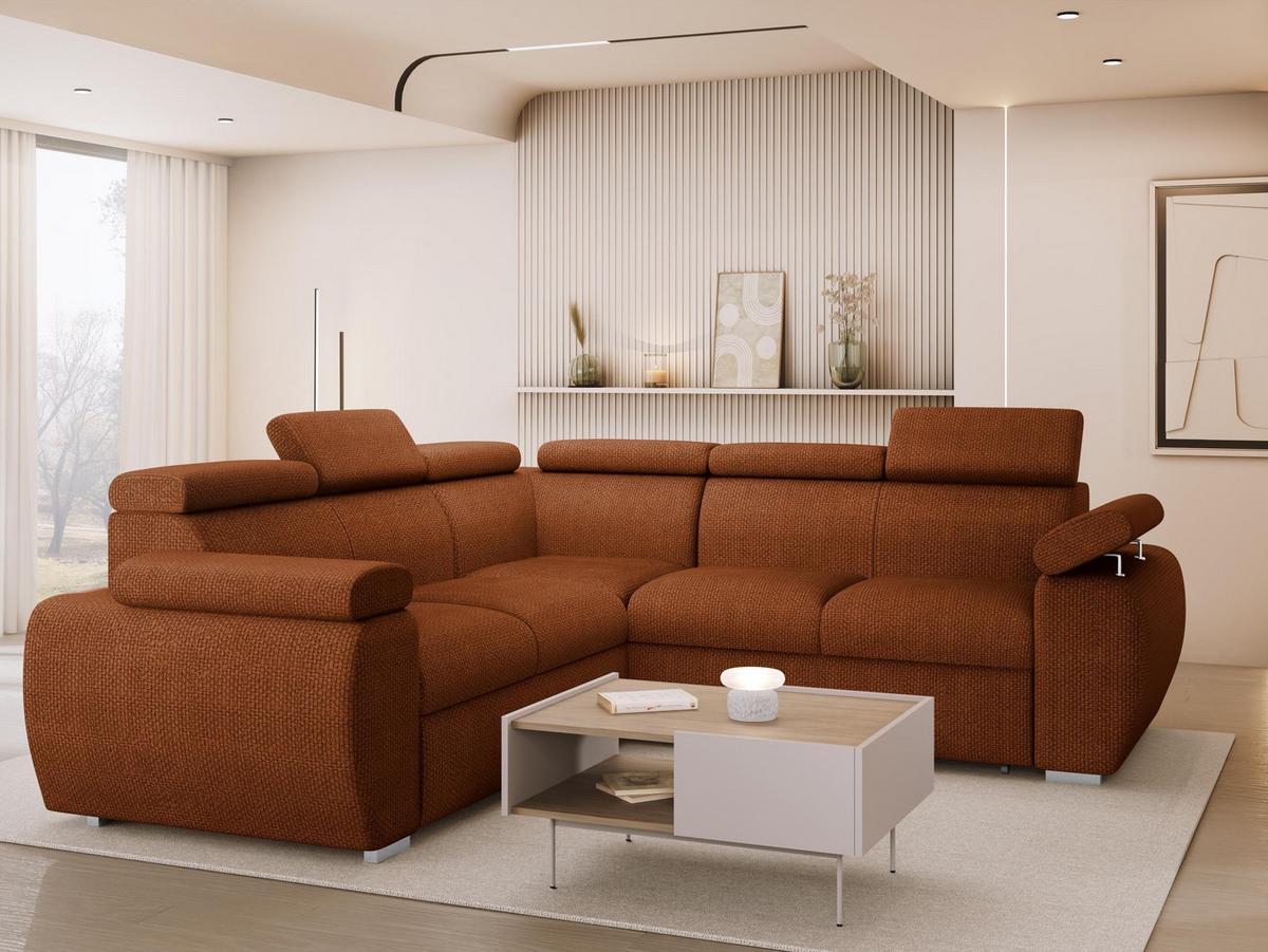 ECKSOFA Boston Maxi - Chromfarben/Bronzefarben, Holz/Textil (260/260cm) - MIRJAN24