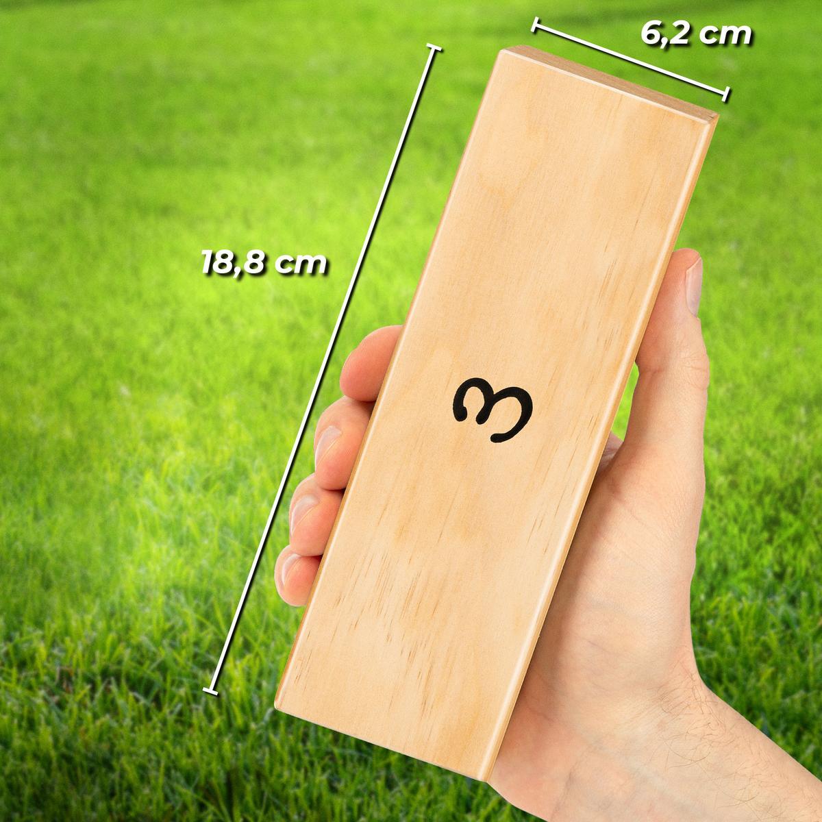 WACKELTURM Risky Holzspiel - Naturfarben, Holz (22/44cm) - Toyfel