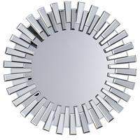 WANDSPIEGEL silbern 70 cm Cholet - Silberfarben, Holzwerkstoff (70/70/3cm) - Beliani