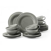 TEESERVICE Beat Color Glaze Perlgrau 18-tlg. - Grau, Keramik (2/2/2cm) - Seltmann Weiden