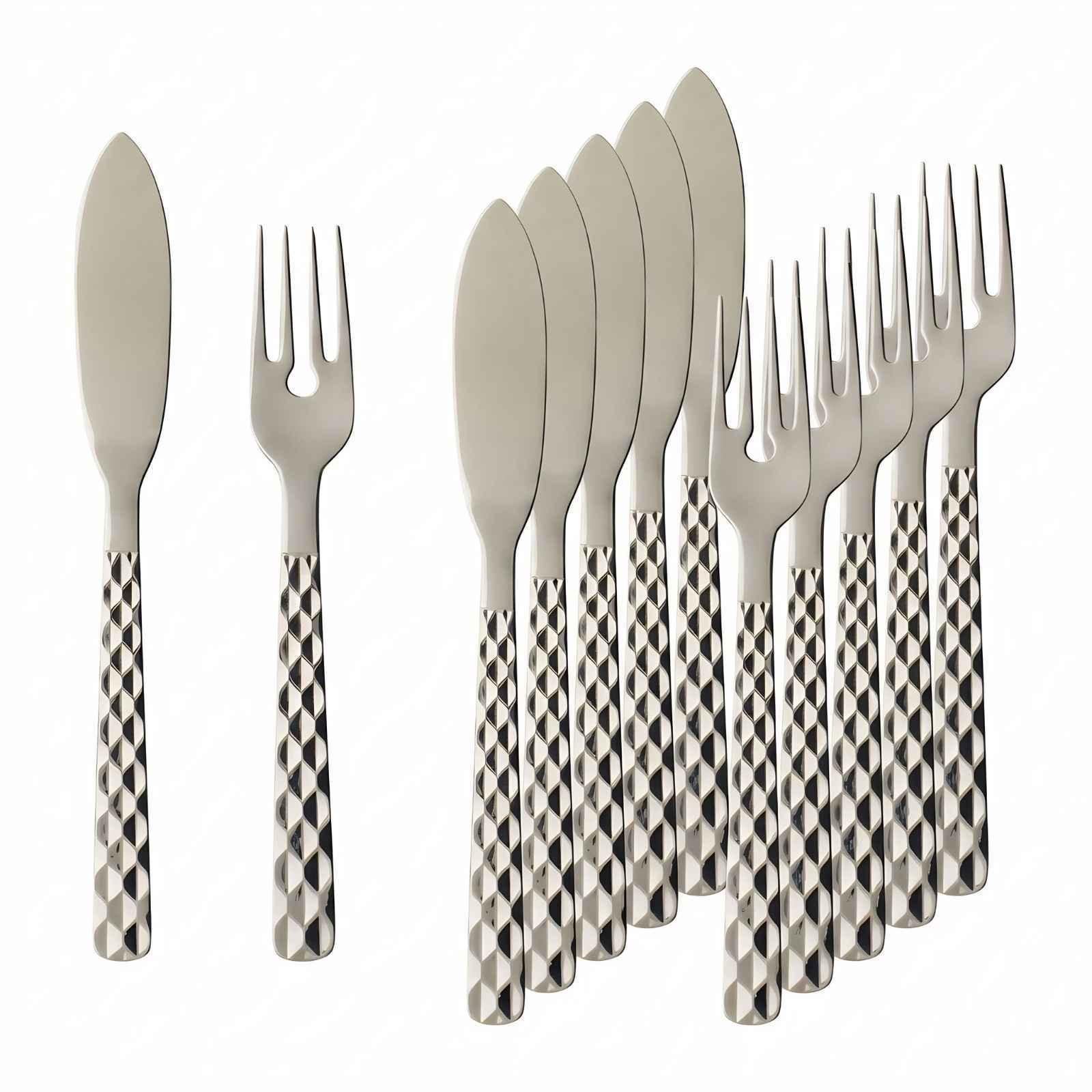 FISCHBESTECK Boston silber 12-tlg. - Silberfarben, Metall - Villeroy & Boch