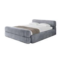 POLSTERBETT mit Bettkasten, Fußteil und Lattenrost, Boxbett mit Matratze H3/H4 - ENORA-Z-V1 180x200 Grau - Grau, Holzwerkstoff/Textil (180/200cm) - ALTDECOR