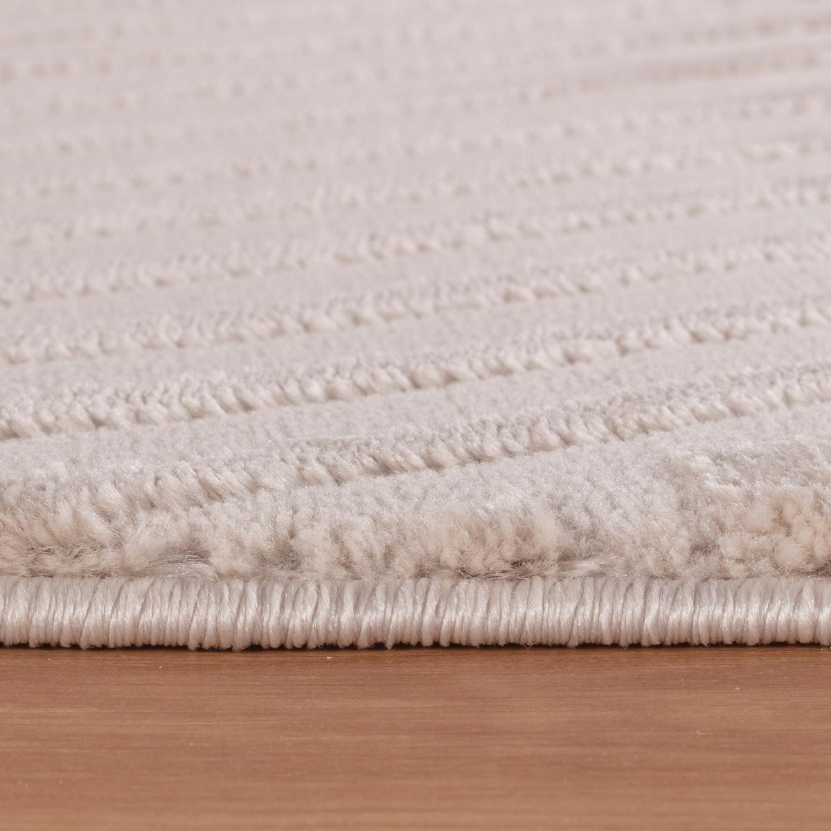 TEPPICH Kurzflor ILLER in Beige, mit 3D-Design, aus Jute, Florhöhe 12 mm, 80 x 150 cm - Beige, Textil (80/150cm) - KADIMA DESIGN