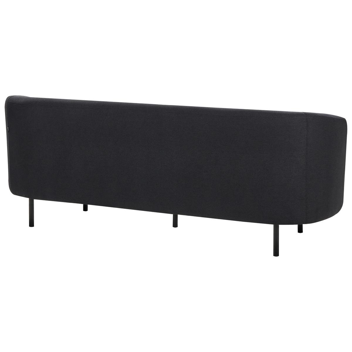 3-SITZER-SOFA Stoff schwarz Loen - Schwarz, Textil (200/79/70cm) - Beliani