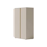 ECKKLEIDERSCHRANK Luca LC01 - Sandfarben/Schwarz, Holzwerkstoff/Kunststoff (95/195/95cm) - MIRJAN24