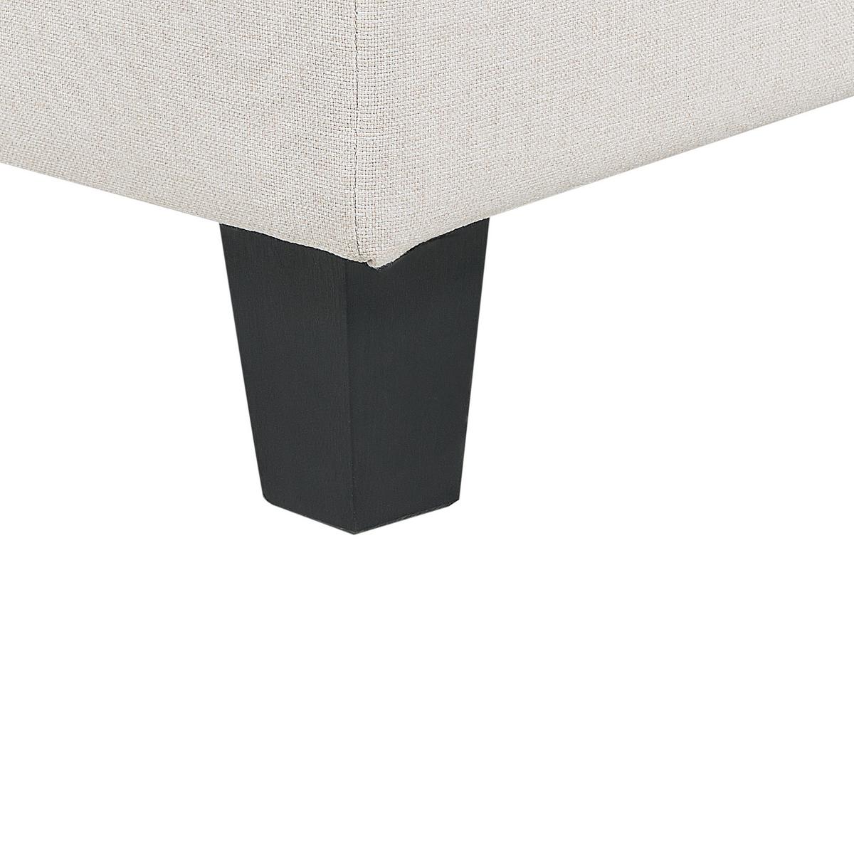 ECKFSOFA Modul 5-Sitzer linksseitig Hellbeige Stoff Unstad - Beige/Schwarz, Textil (228/228cm) - Beliani