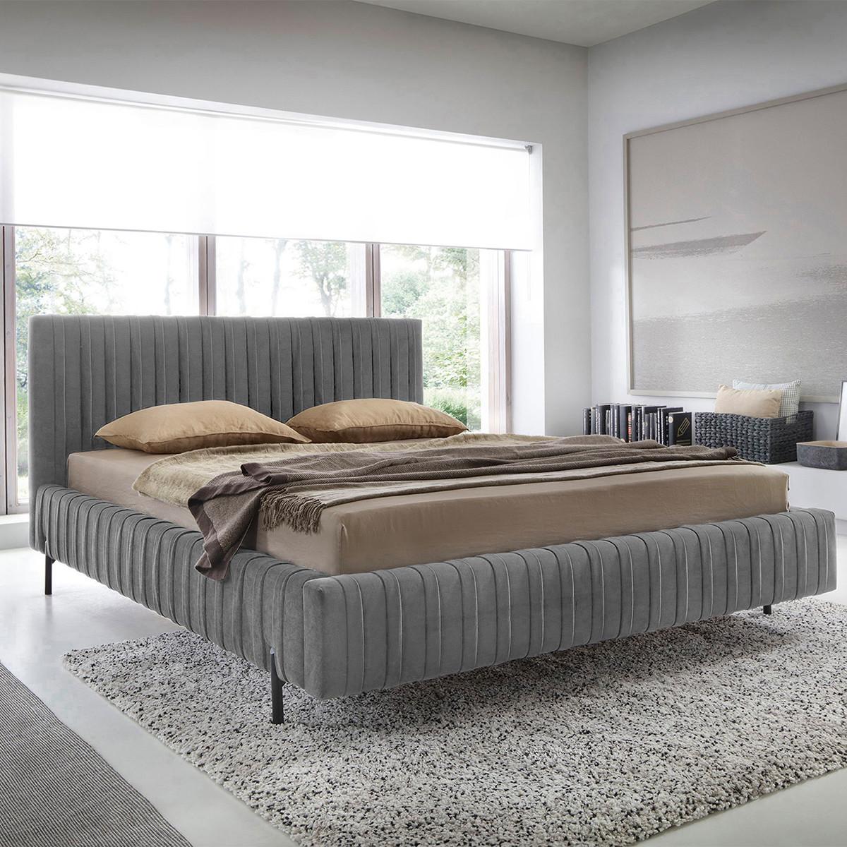BOXBETT 160/200 Ori Grau - Grau, Holz (160/200cm) - Petits-meubles