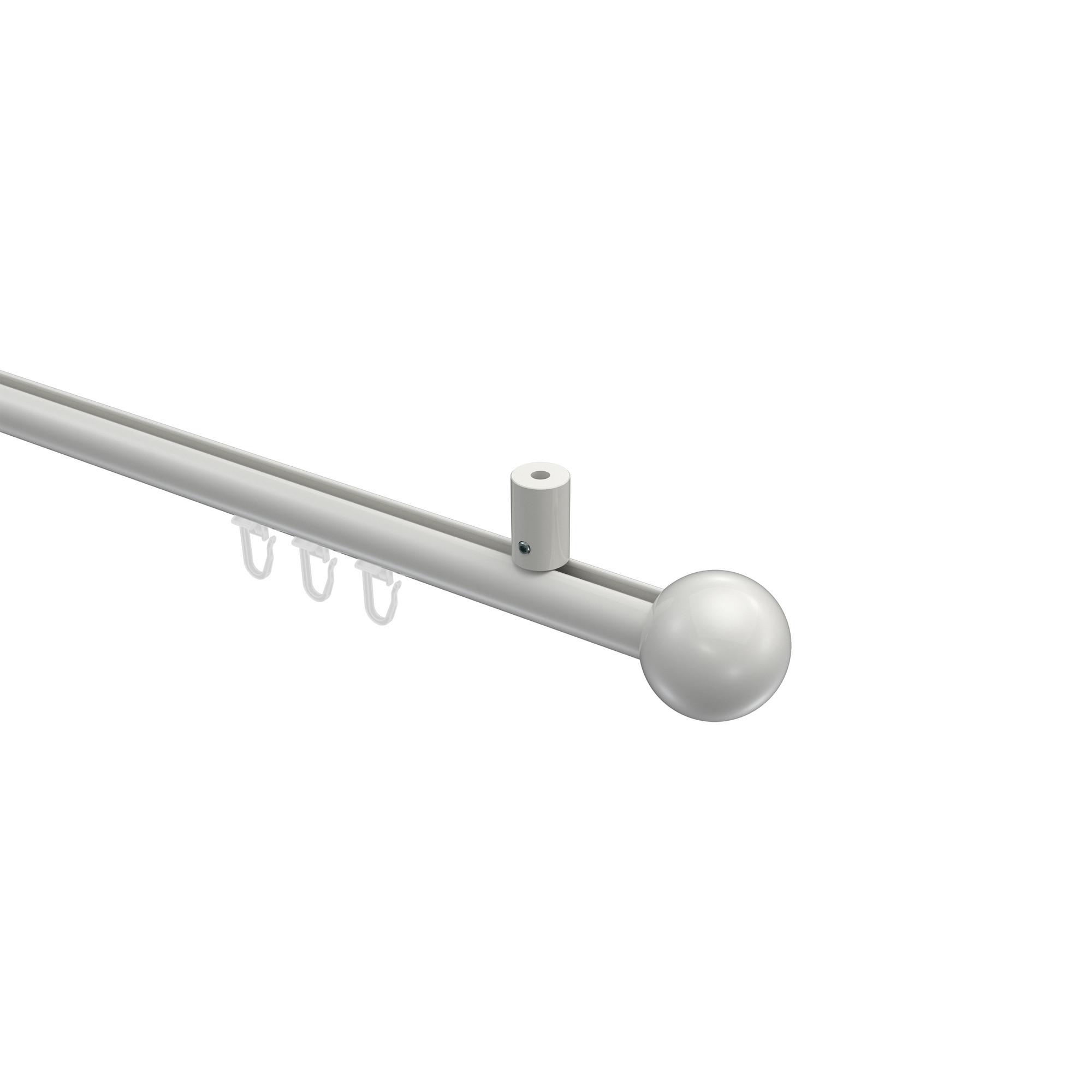GARDINENSTANGE INNENLAUF Sonius Luino 140 cm, 1-läufig, 20 mm Ø Weiß - Weiß, Metall (140cm) - INTERDECO