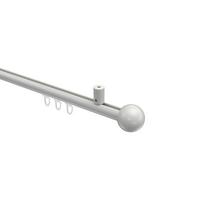 GARDINENSTANGE INNENLAUF Sonius Luino 140 cm, 1-läufig, 20 mm Ø Weiß - Weiß, Metall (140cm) - INTERDECO