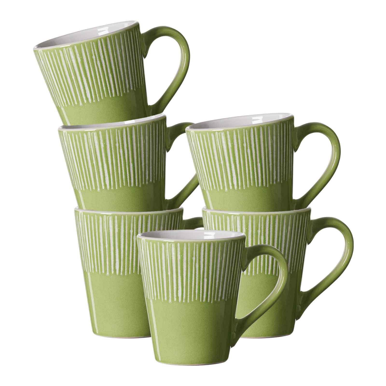 HENKELBECHER Banda Grün 315 ml 6er Set - Grün, Keramik (0.32L) - Ritzenhoff Breker