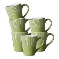 HENKELBECHER Banda Grün 315 ml 6er Set - Grün, Keramik (0.32L) - Ritzenhoff Breker
