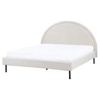 BETT mit Lattenrost 160x200 cm Beige Margut - Beige, Textil (160/200cm) - Beliani