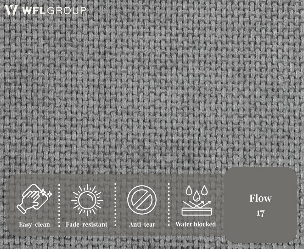 ECKSOFA Marion mit Schlaffunktion & Bettkasten in Chenille Grau, Links 267/154/83 cm - Schwarz/Grau, Kunststoff/Textil (267/154cm) - WFL GROUP