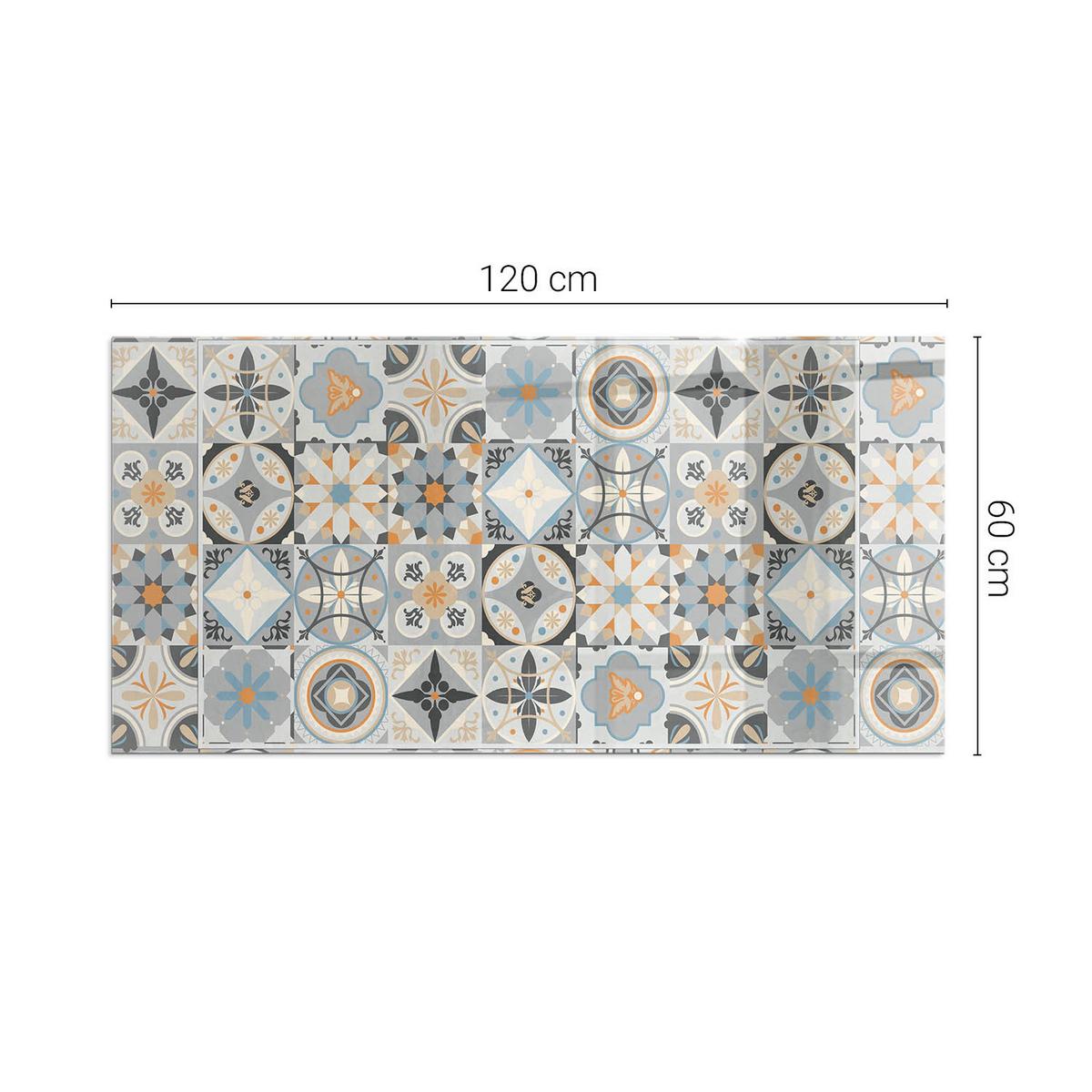 GLASPLATTE für Kamin 120x60 cm - Grau, Glas (120/60/0.4cm) - TULUP