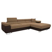 ECKSOFA Torezio Mini, Seite: Rechts - Braun, Holz/Textil (280/170cm) - MIRJAN24