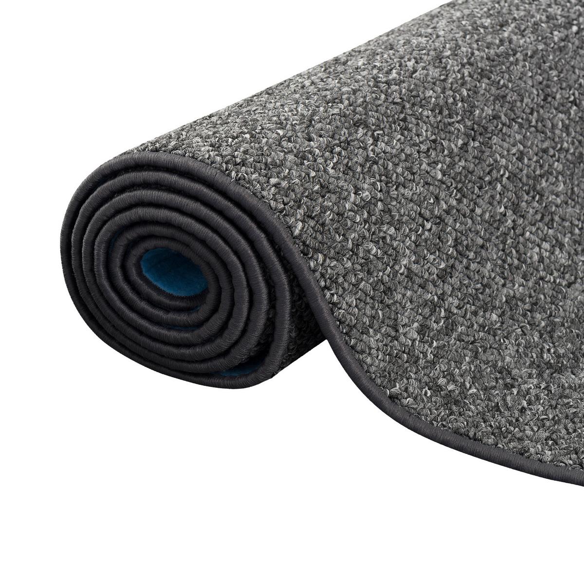 LUXUS WOLL-OPTIK BERBER JUNA MELIERT - Anthrazit, Textil (100/100cm) - Snapstyle