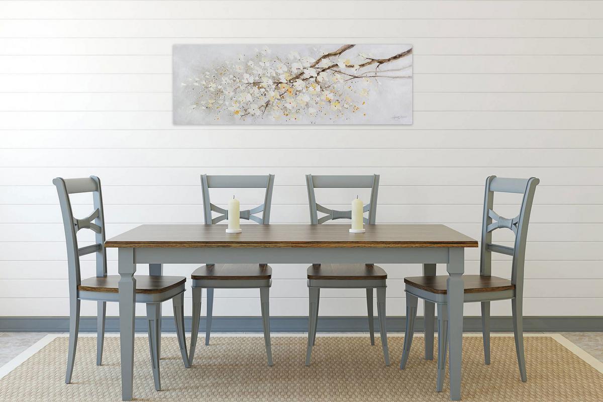 ÖLGEMÄLDE 150/50 cm - Weiß, Holz/Textil (150/50cm) - KUNSTLOFT