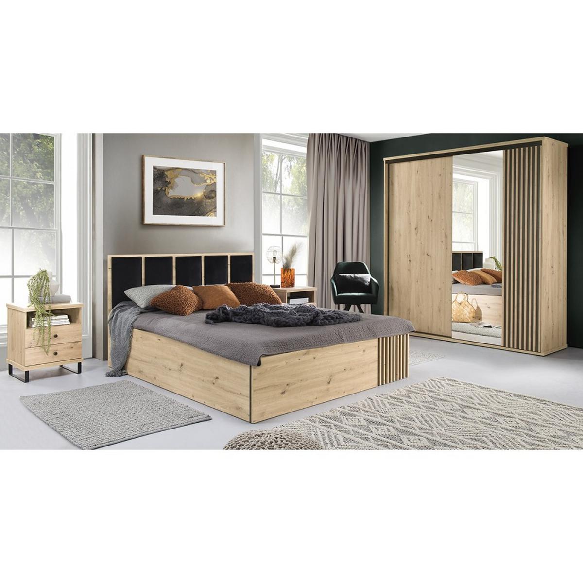 DREHTÜRENSCHRANK Caya mit zwei Türen und Schubladen, 150 cm - Eiche Artisan, Holzwerkstoff (150/213/60cm) - Beautysofa
