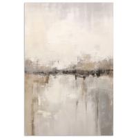 POSTER Moderne Kunst - Abstrakt - Beige Wandbild Schlafzimmer 80x120 cm - Beige, Papier (80/120/0.1cm) - MuchoWow