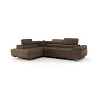 ECKSOFA Monaro Mit Schlaffunktion - Braun, Holzwerkstoff/Textil (202/275cm) - Fun Möbel