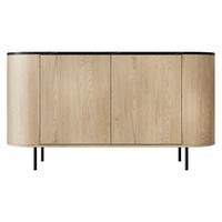 KOMMODE Lygrint 140 2D - Eichefarben/Schwarz, Holzwerkstoff/Metall (139/75/40cm) - MIRJAN24