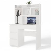 SCHREIBTISCH Weiß 98/146/52 - Weiß, Holzwerkstoff (90/50/146cm) - RAUMHIRSCH FURNITURE