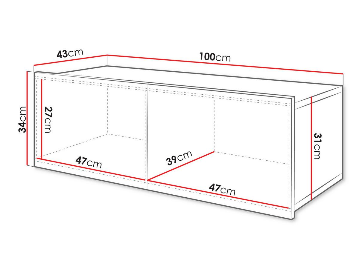 TV-LOWBOARD Calabrini 100 03 - Nussbaumfarben, Holzwerkstoff (100/37/43cm) - MIRJAN24